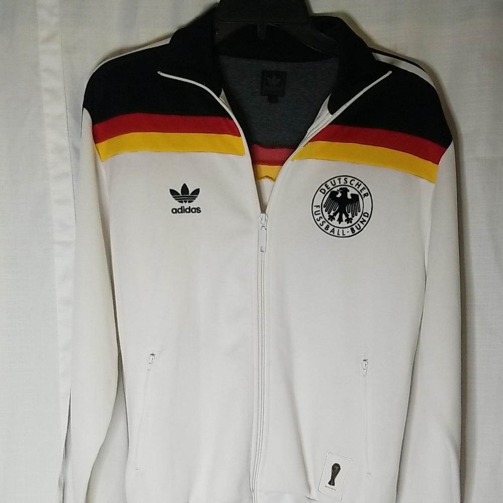 Adidas Men's 2006 2008 GERMANY RETRO FOOTBALL SOCCER TRACK JACKET ADIDAS sz. L